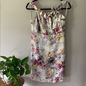 Ann Taylor Loft summer dress 2P silver gray NWOT